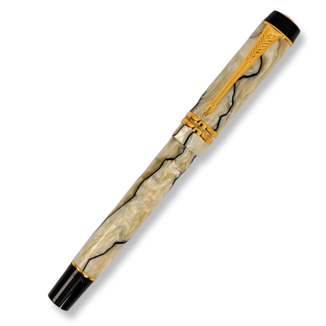 Parker Duofold International Black and Pearl Fountain Pen