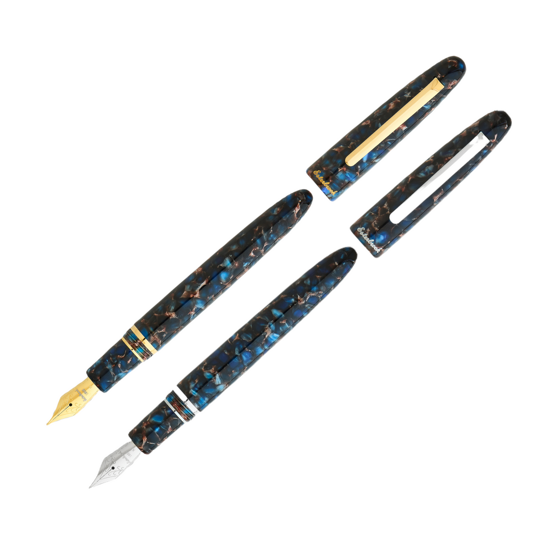 Esterbrook Estie Nouveau Blue Fountain Pen - 18k Gold Medium Nib
