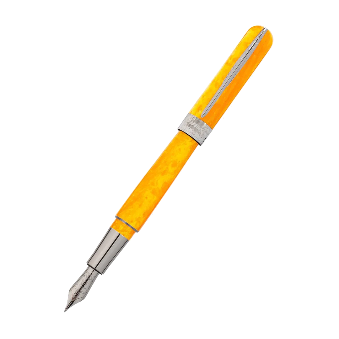 Pineider Avatar Saffron Yellow Fountain Pen Steel Nib