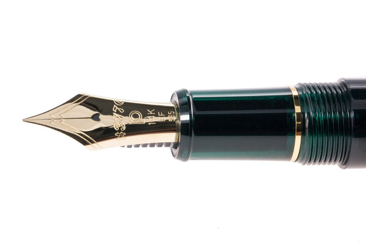 Platinum #3776 Century Trim Fountain Pen - Laurel Green w/ Gold