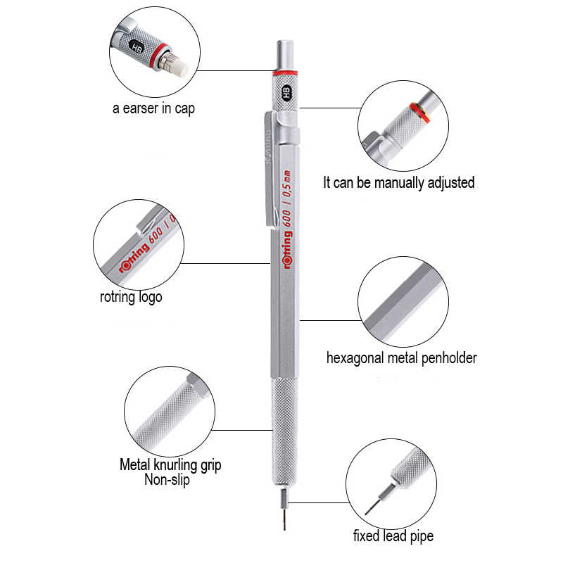 rOtring Pencil - 600, 800 - Mechanical Drafting - 0.5 mm, 0.7 mm