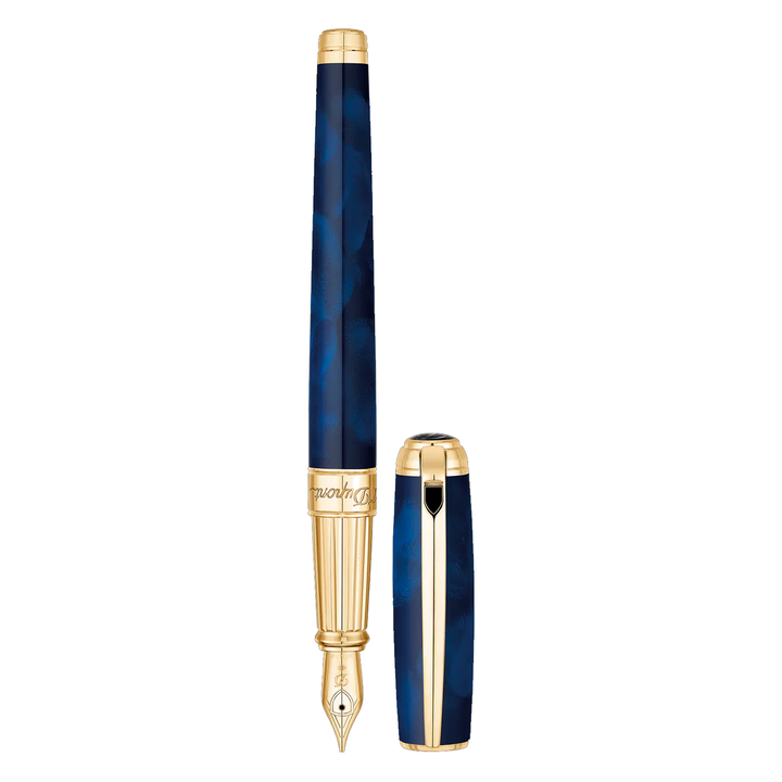 S.T. Dupont Line D Large Fountain Pen - Atelier Blue Lacquer