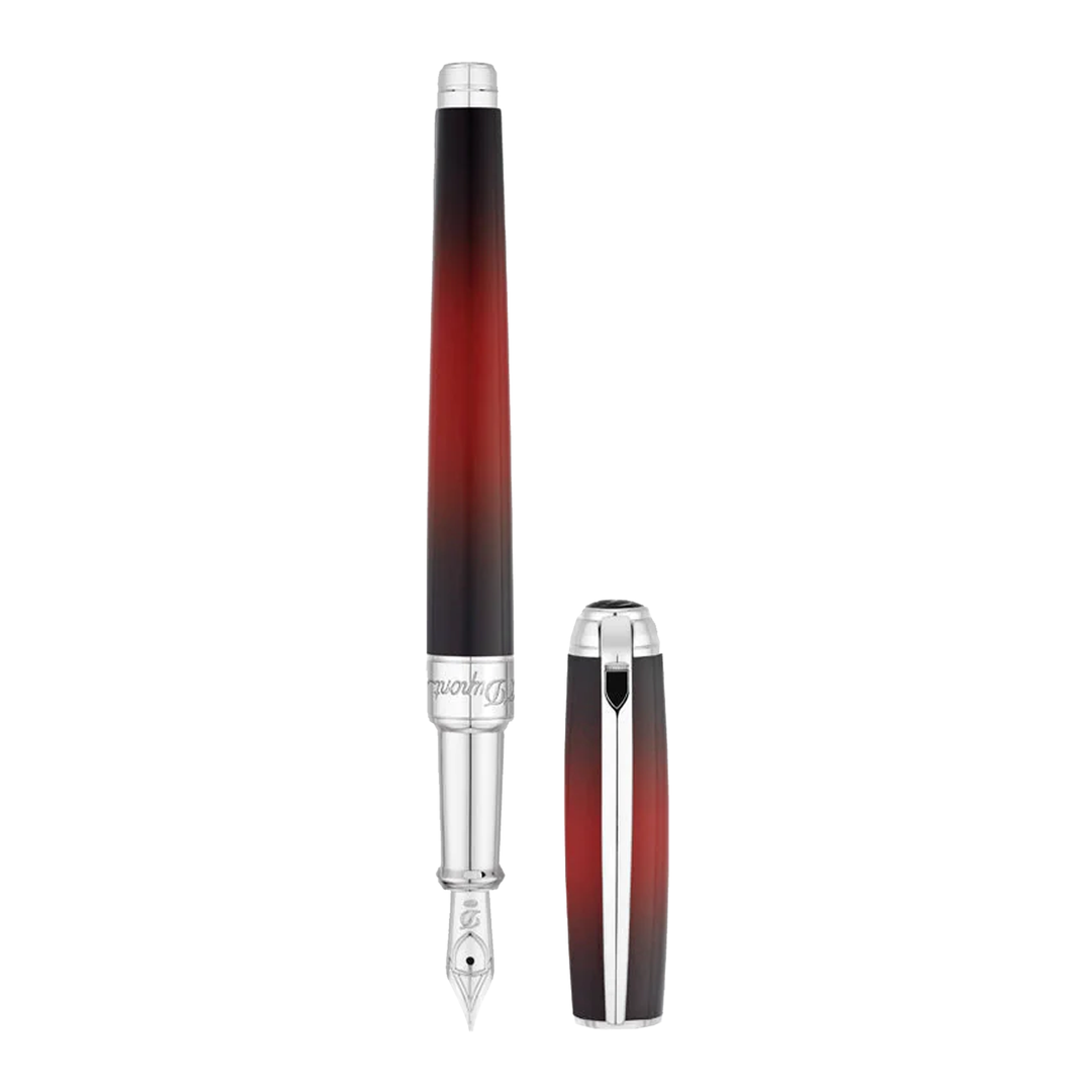 S.T. Dupont Line D Large Atelier Red Sunburst - Fountain Pen