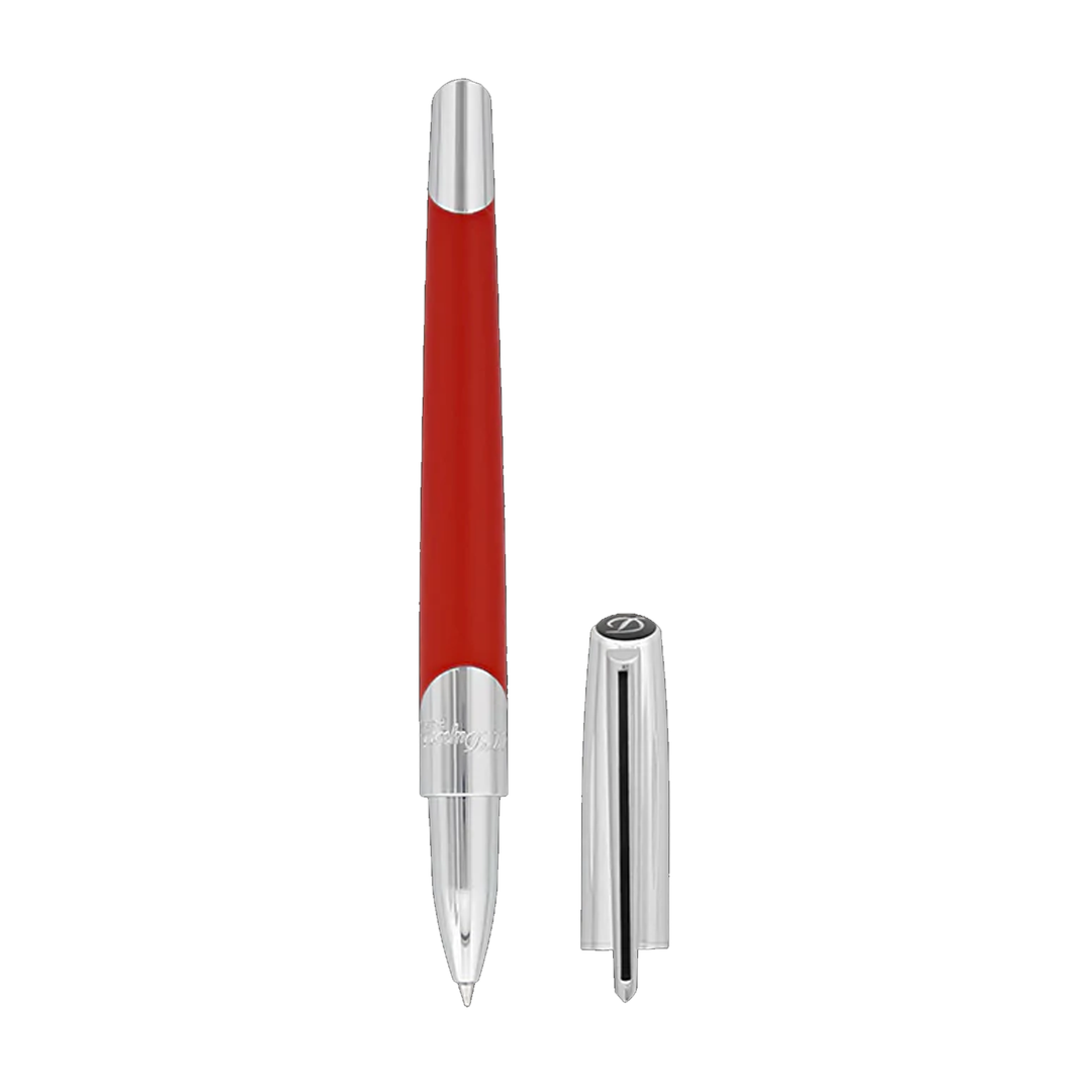 S.T. Dupont Défi Millenium Rollerball Pen - Silver & Red