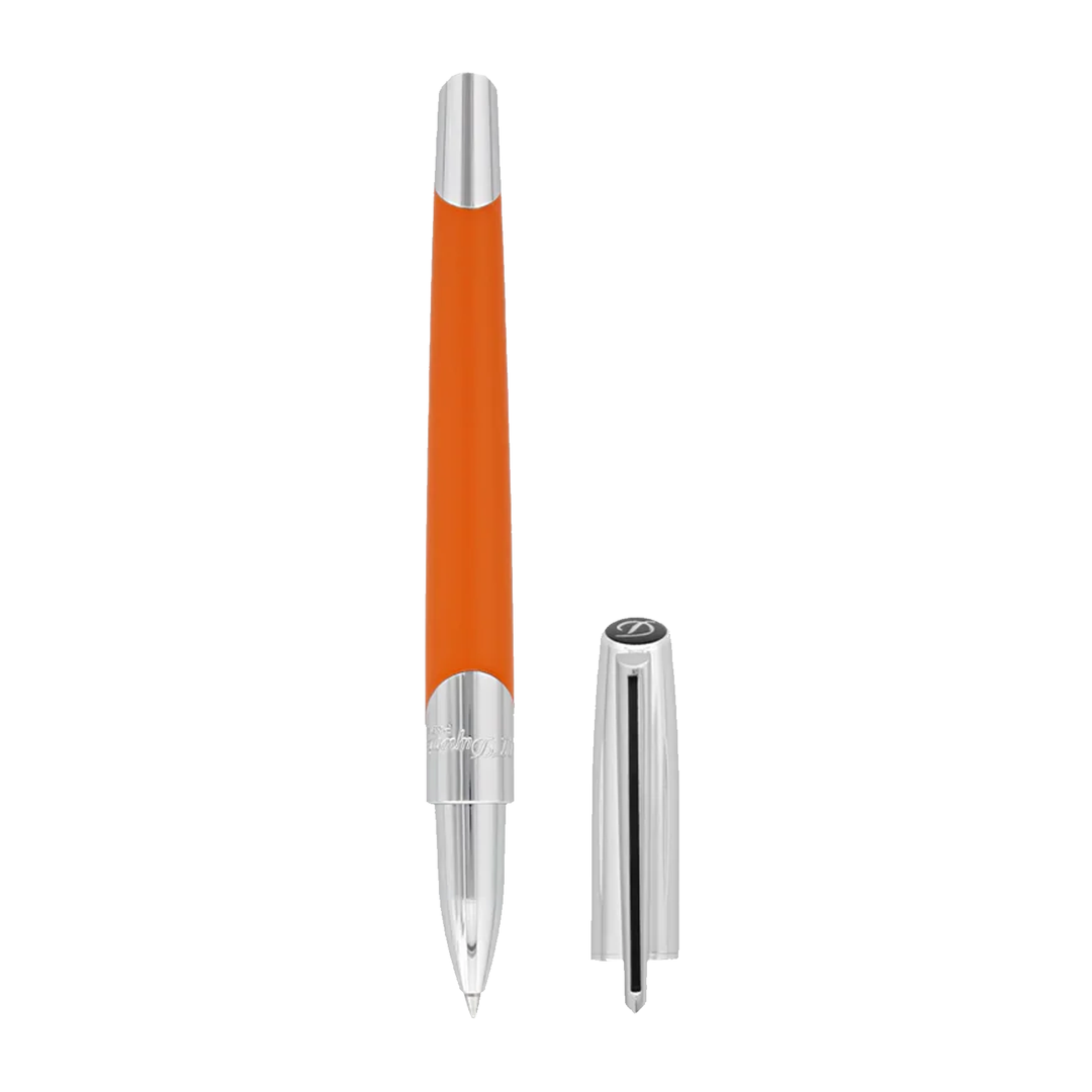 S.T. Dupont Défi Millenium Rollerball Pen - Silver & Matte Orange