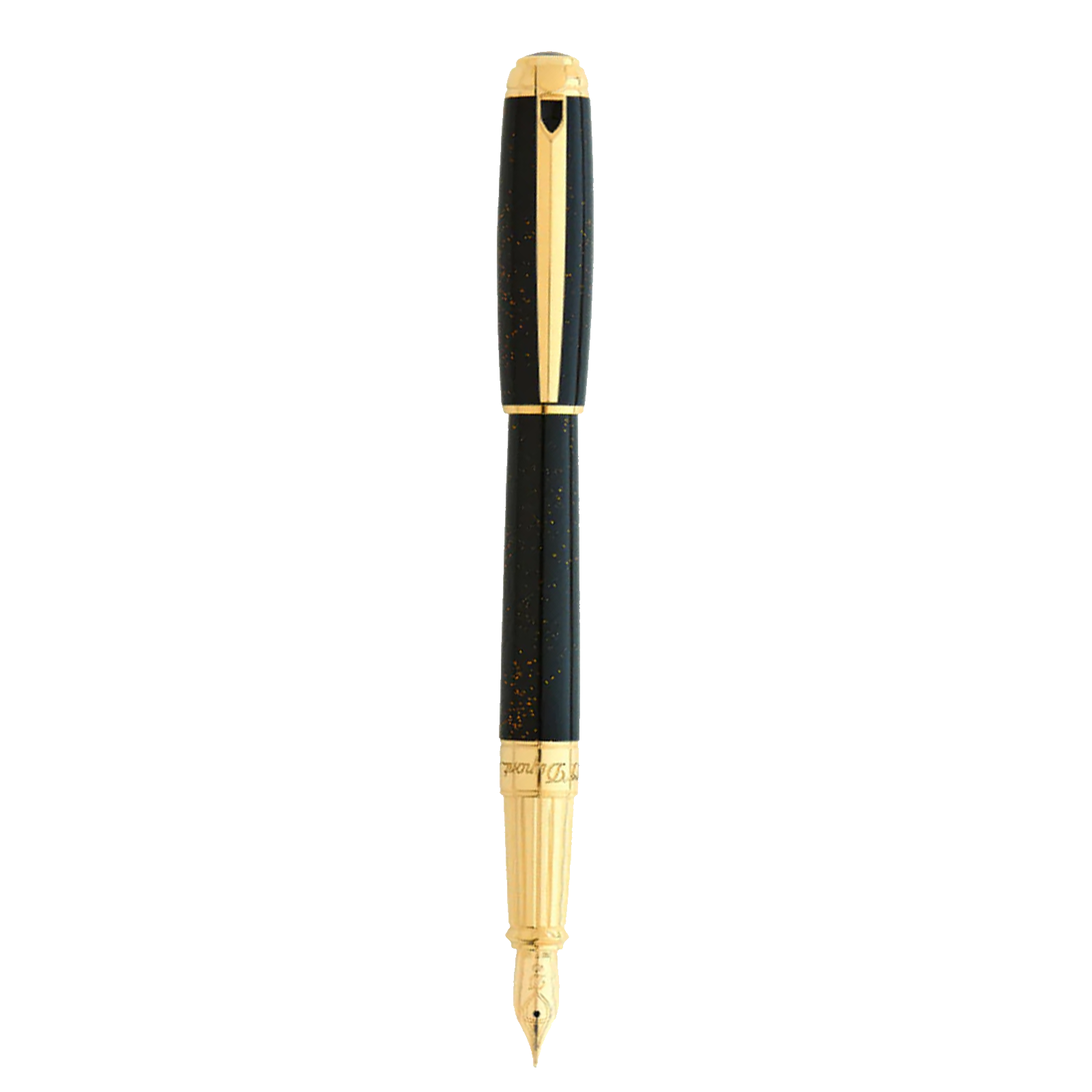 S.T. Dupont Line D Large Gold Dust Fountain Pen - Black – The Pleasure ...