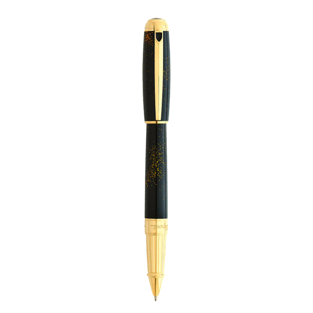 S.T. Dupont Line D Large Gold Dust Rollerball Pen - Black