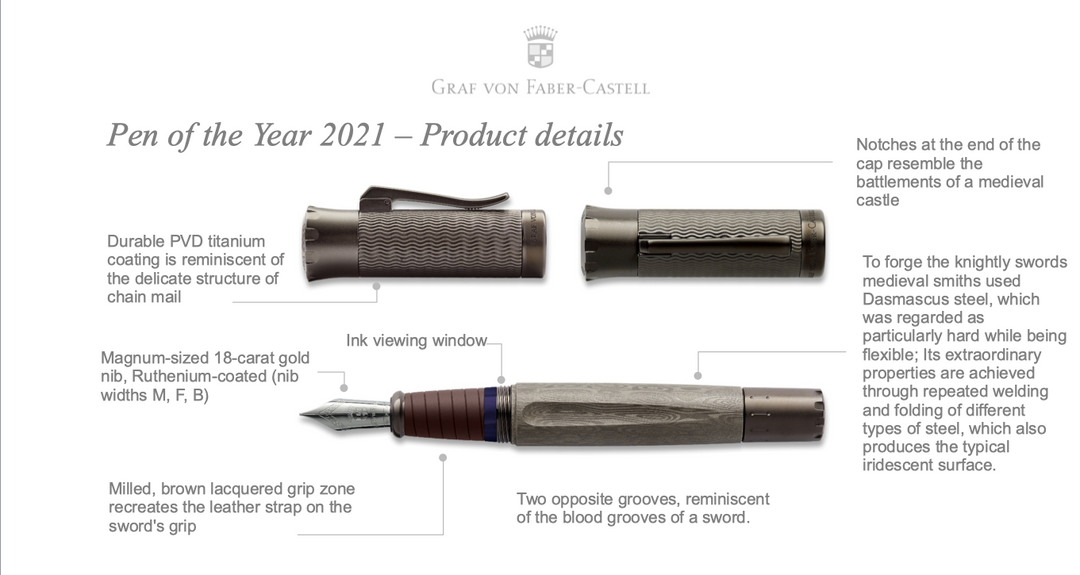 Graf von Faber-Castell Pen of the Year 2021 Knights Fountain Pen -  Chatterley