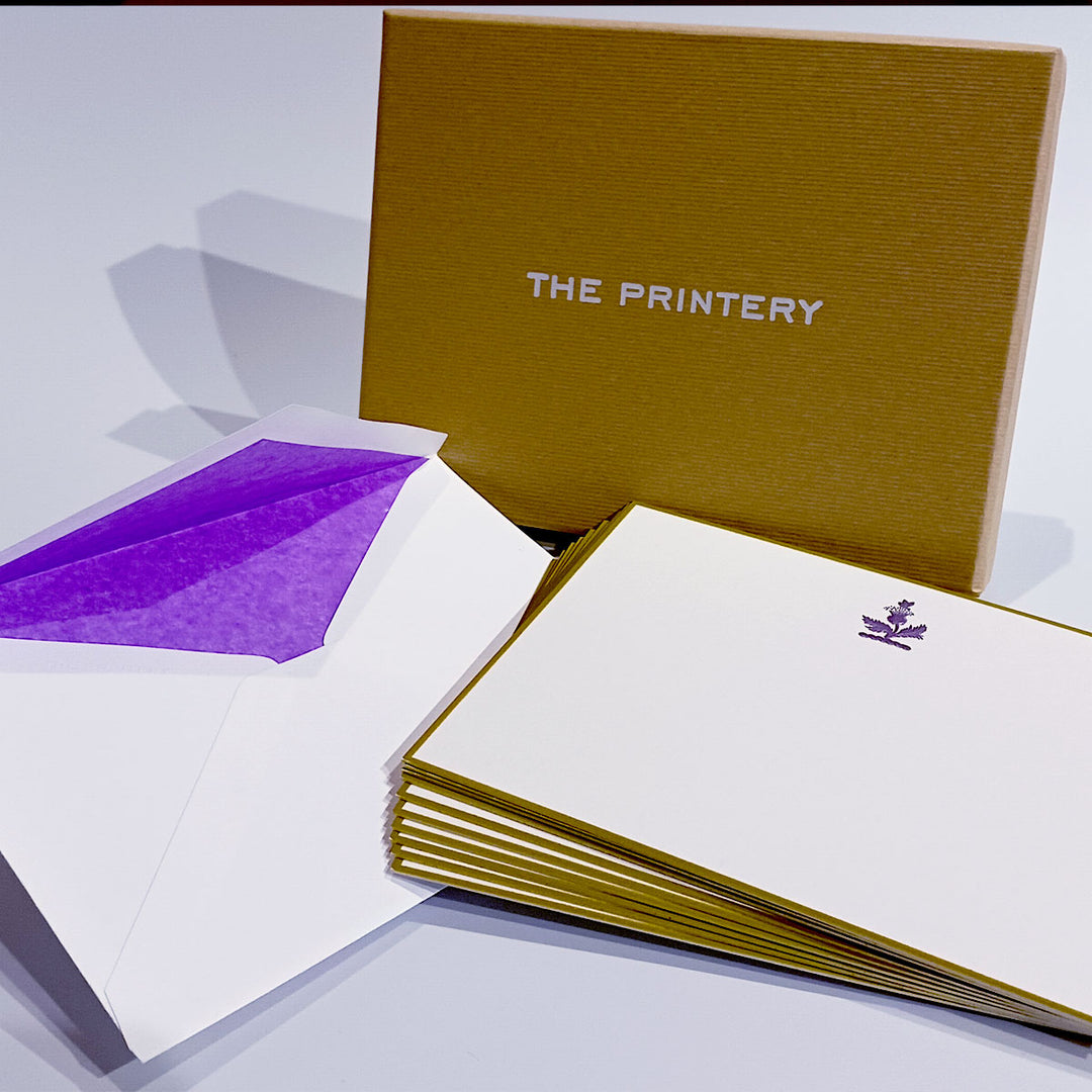 The Printery Engraved Cards - Thistle (10ct.)