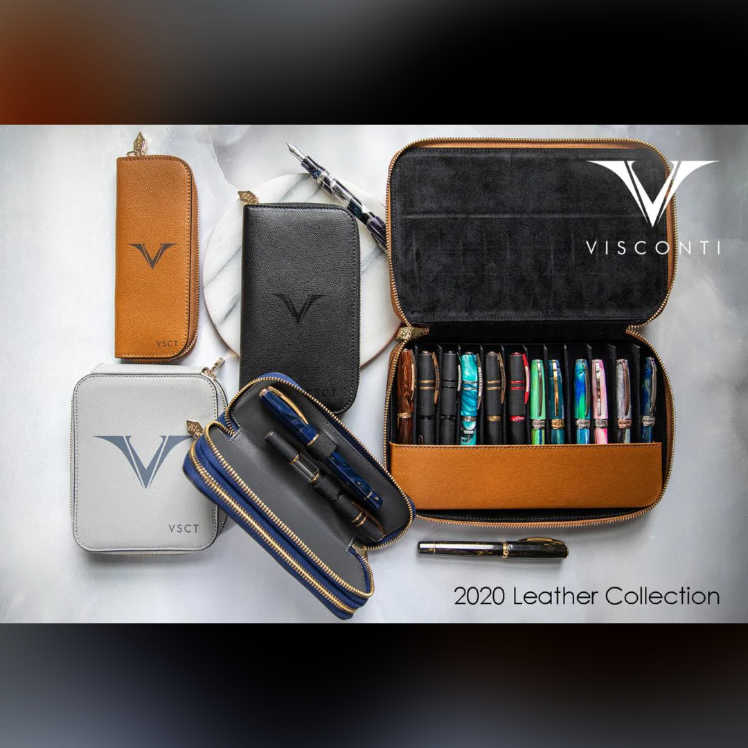 Visconti 6 Pen Leather Case