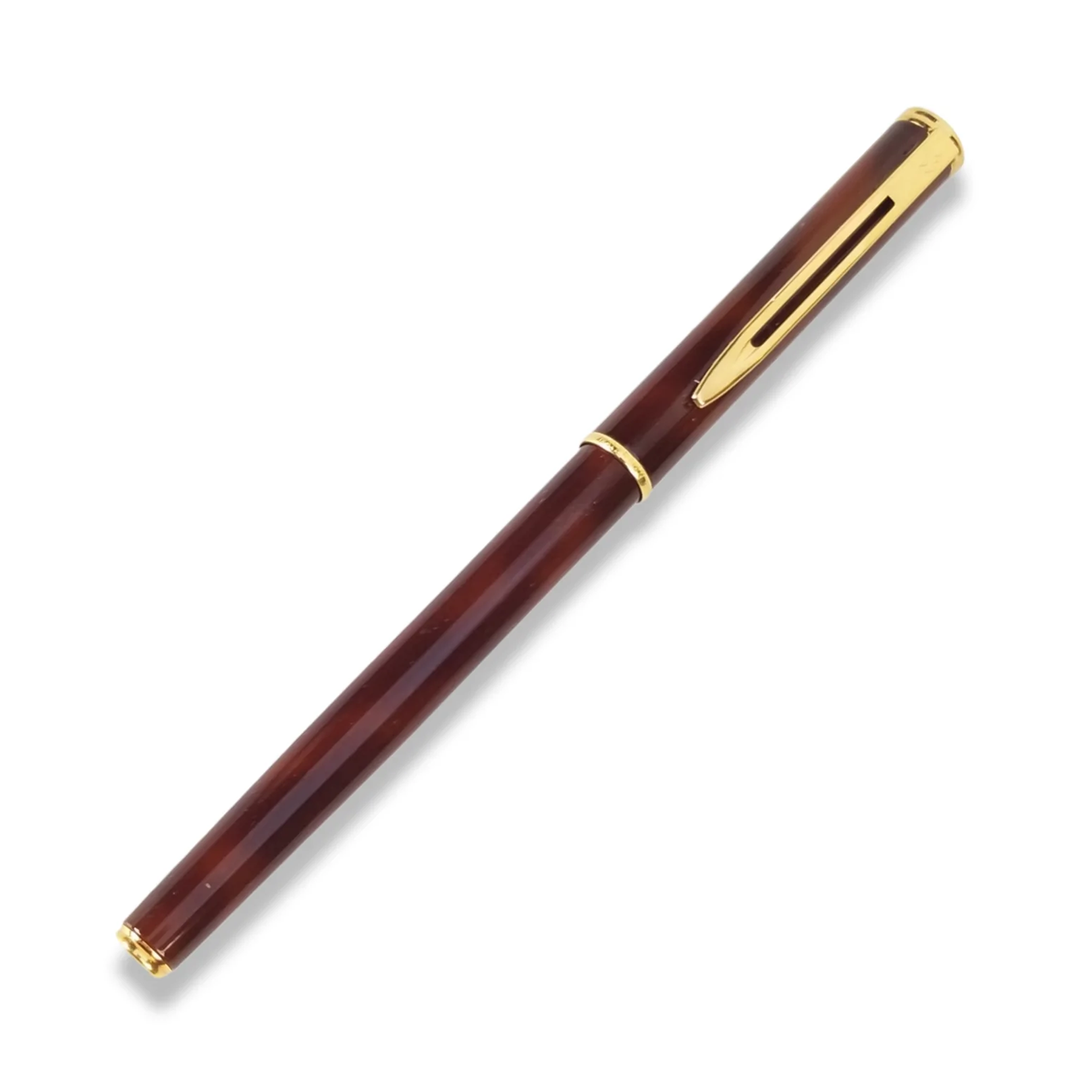 Waterman Maestro Brown Marbled Lacquer and Gold - Slim Fountain Pen