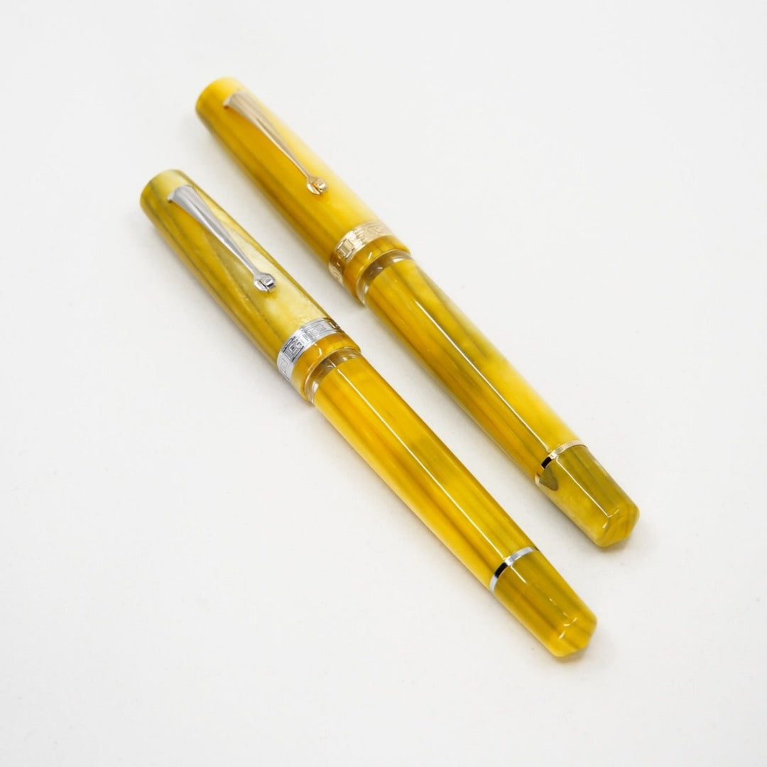Armando Simoni Club Studio Yellow Pinnacle Fountain Pen - Gold Trim
