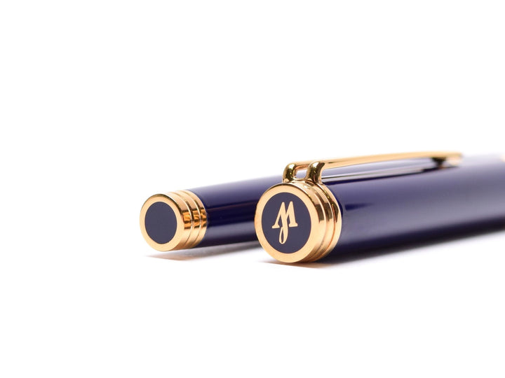 Waterman Ideal Gentleman Blue Lacquer and Gold Fountain Pen