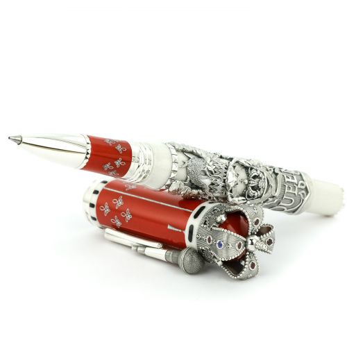 Montegrappa Queen: A Night at the Opera Rollerball Pen - Silver