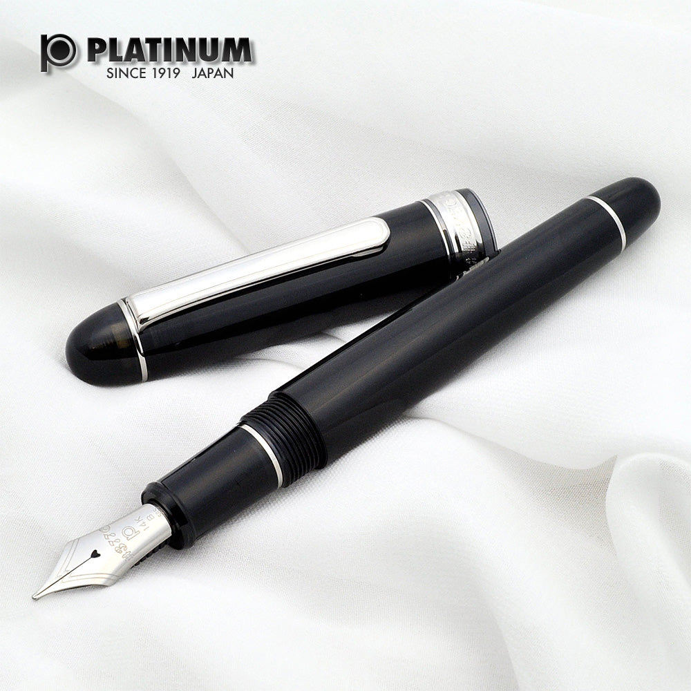 Platinum #3776 Century Fountain Pen -  Black w/ Rhodium Trim and Music Nib