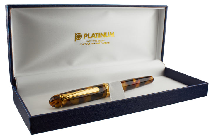 Platinum #3776 Celluloid Fountain Pen - Tortoise