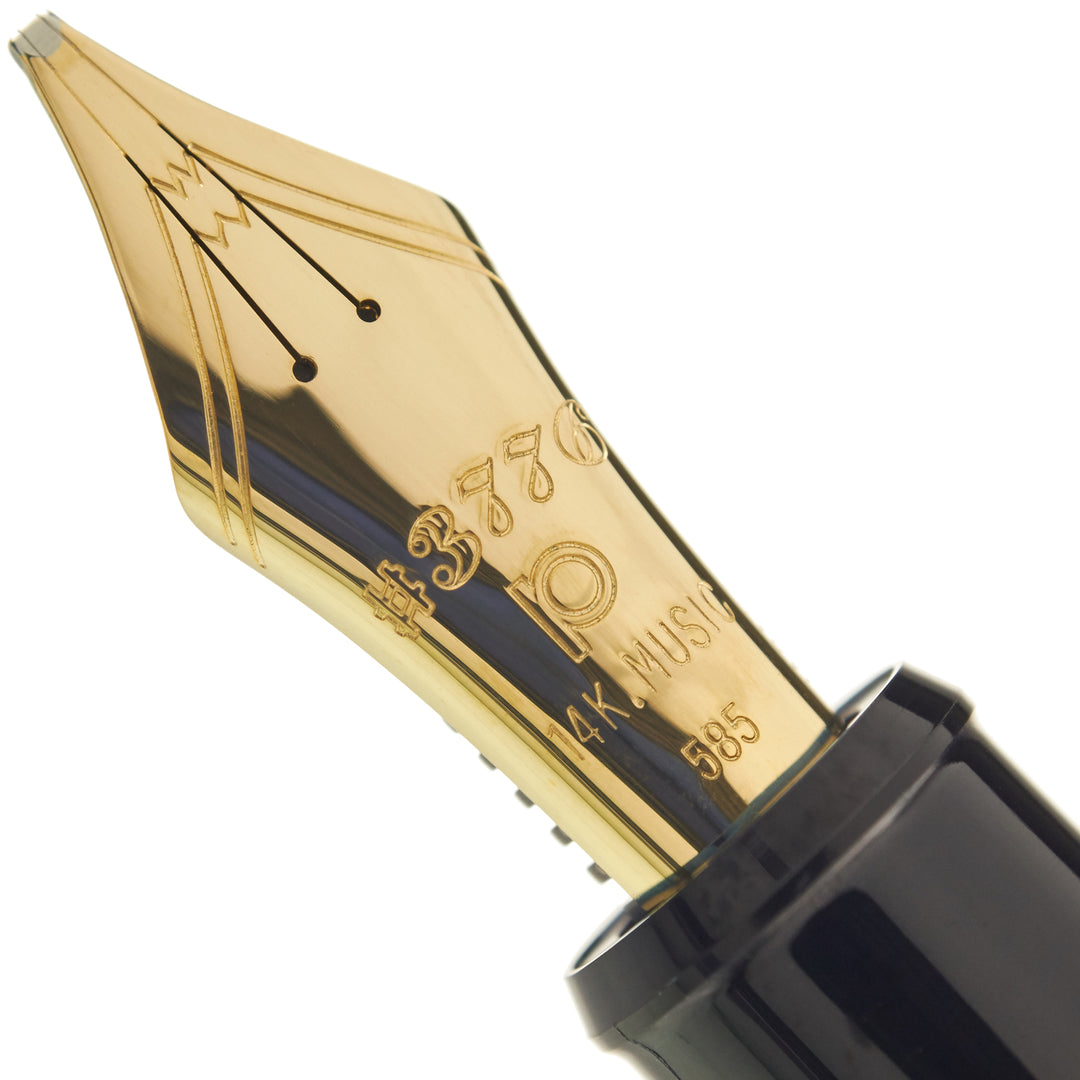 Platinum #3776 Century Fountain Pen -  Black w/ Gold Trim and Music Nib