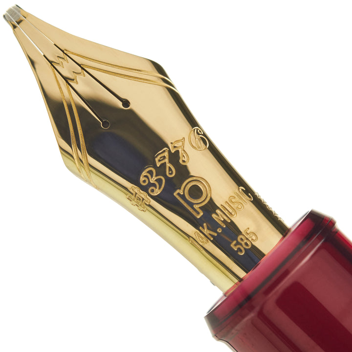 Platinum #3776 Century Fountain Pen - Bourgogne w/ Gold Trim and Music Nib
