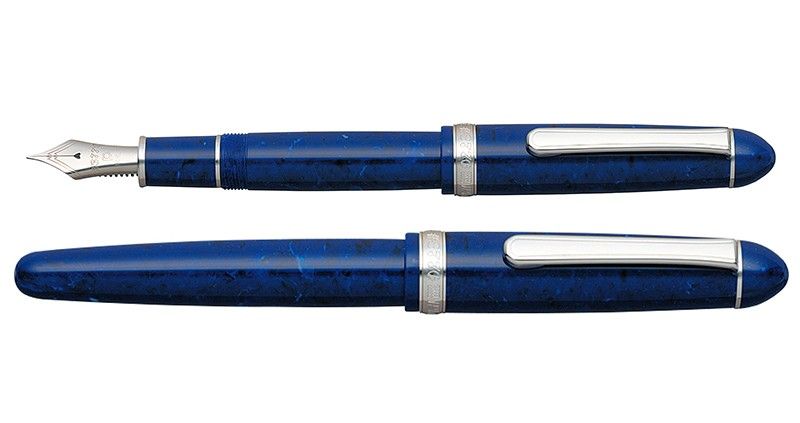 Platinum #3776 Celluloid Fountain Pen - Ocean Blue