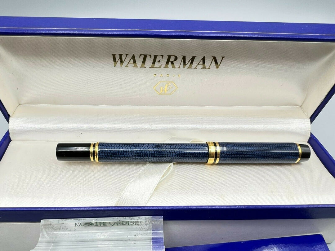 Waterman Le Man 200 Caviar Lizard Bleu Pattern Fountain Pen