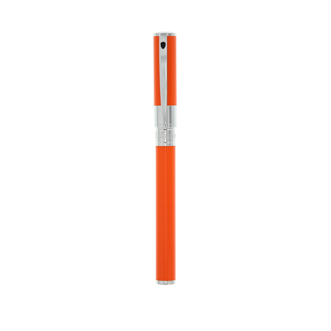 S.T. Dupont D-Initial Rollerball Pen - Orange & Chrome