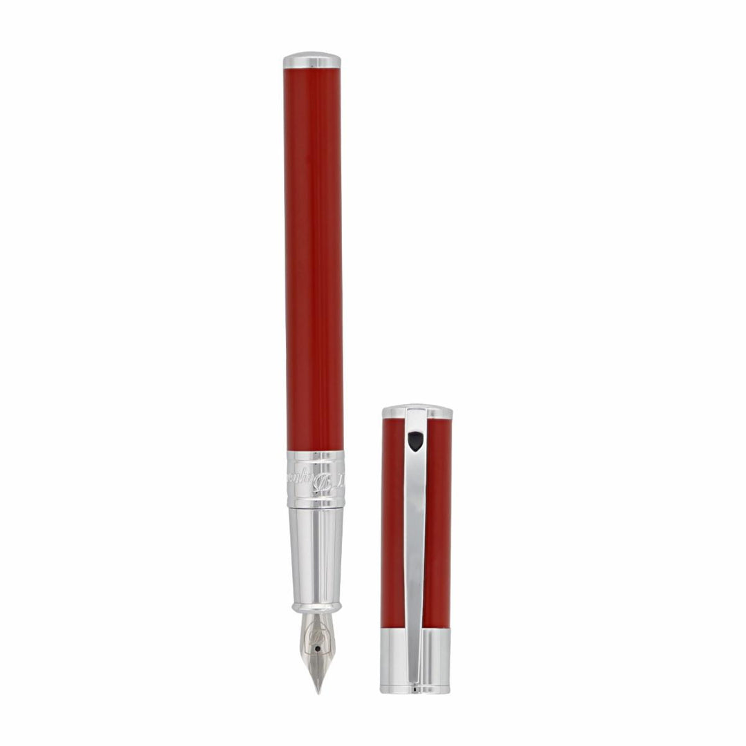 S.T. Dupont D-Initial Fountain Pen - Scarlet Red