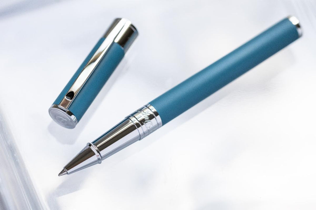 S.T. Dupont D-Initial Rollerball Pen - Shark Blue