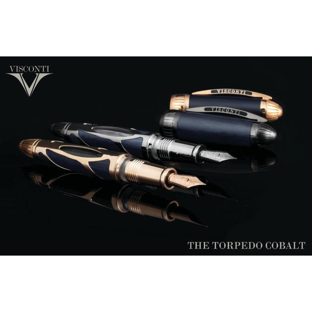 Visconti Torpedo Fountain Pen - Cobalt Rose